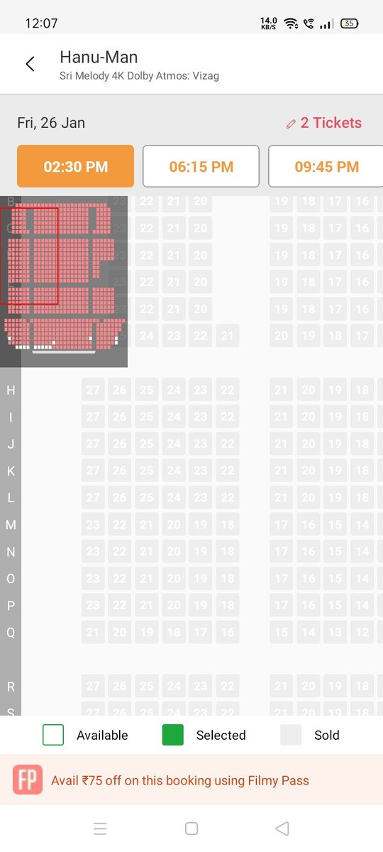 Due to #Ayalaan release delayed, Vizag melody theatre is going to play #Hanuman today And it is almost housefull. Just opened one hour before 💥💥💥💥