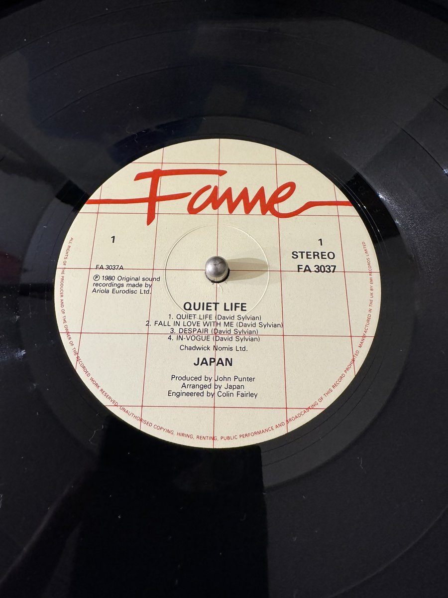 lee0969's tweet image. On this day in 1982 No 93 UK Album Chart Japan “Quiet Life” IMHO one of their best LPs and a move from previous Glam rock to synth / New Romantic. I’ll choose the epic “The Other Side Of Life” how about you? #1980s #Japan #DavidSylvian @jillwebb2005 @nikidoog @CarolynPPerry