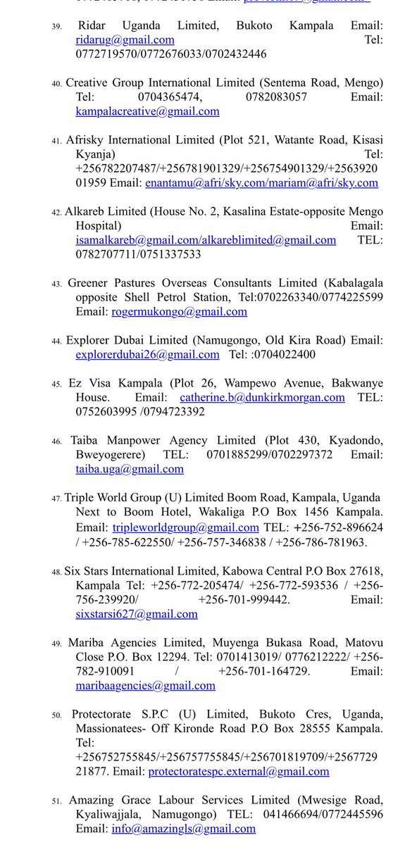 DAY 4 of the #LabourExportExhibitionUG A list of registered labour export companies in Uganda I’ve got shows 302 of them!!! We need to ask ourselves: Why are all these young people fleeing the country for opportunities? It’s okay to seek for jobs elsewhere, but this EXODUS???
