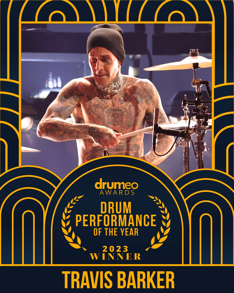 And the winner for Drum Performance Of The Year is…🏆⚡️

Congratulations, @travisbarker! 🥁✨

#DrumeoAwards #DrumPerformance #TeamDrumeo
@blink182 @ZildjianCompany @dwdrums @remopercussion @zildjiansticks