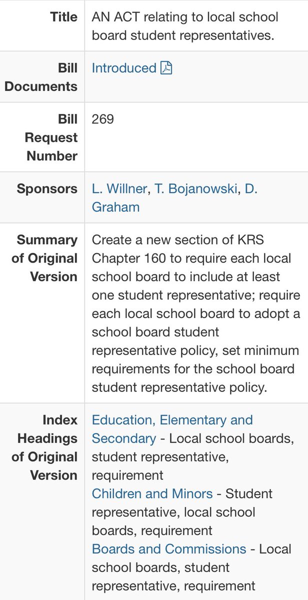 Today is a special day for all of us at the <a href="/KYStuVoiceTeam/">Kentucky Student Voice Team</a>’s Policy Team! We are excited to announce our coordination with <a href="/lgwillner/">Lisa Willner</a>, <a href="/repgrahamky/">Derrick Graham</a>, and <a href="/TinaForKentucky/">Tina Bojanowski</a> of the Kentucky State House to introduce (1)