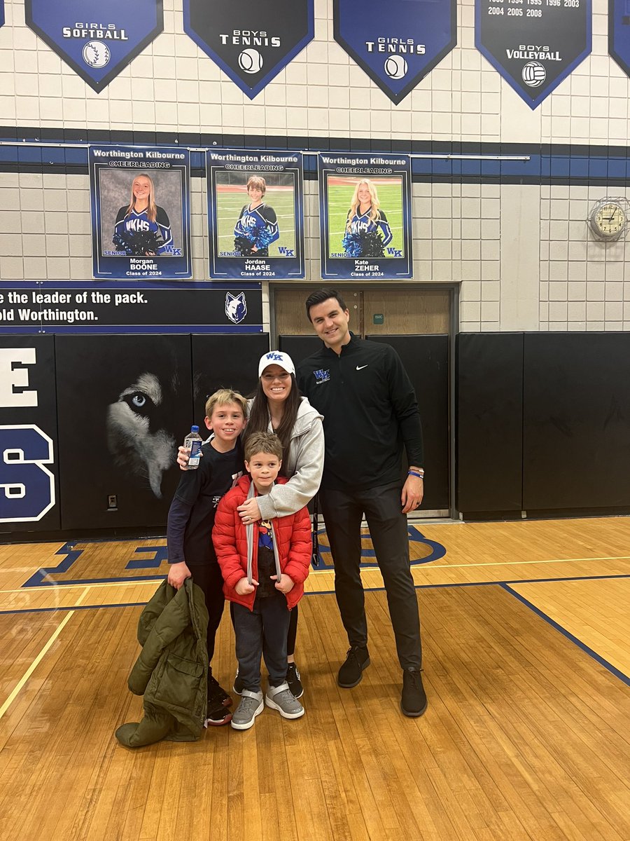 Nothing better than 2 of my former <a href="/LibertyLeopard/">Liberty Leopards</a> cheering on and help the JV boys team lead by my husband. <a href="/baydog24/">Blake Balogh</a> #itsworthit 🏀👏<a href="/wcsdistrict/">Worthington Schools</a> <a href="/WKHSWolves/">WKHSWolves</a> <a href="/WKHSBBasketball/">WKHS Boys Basketball</a>