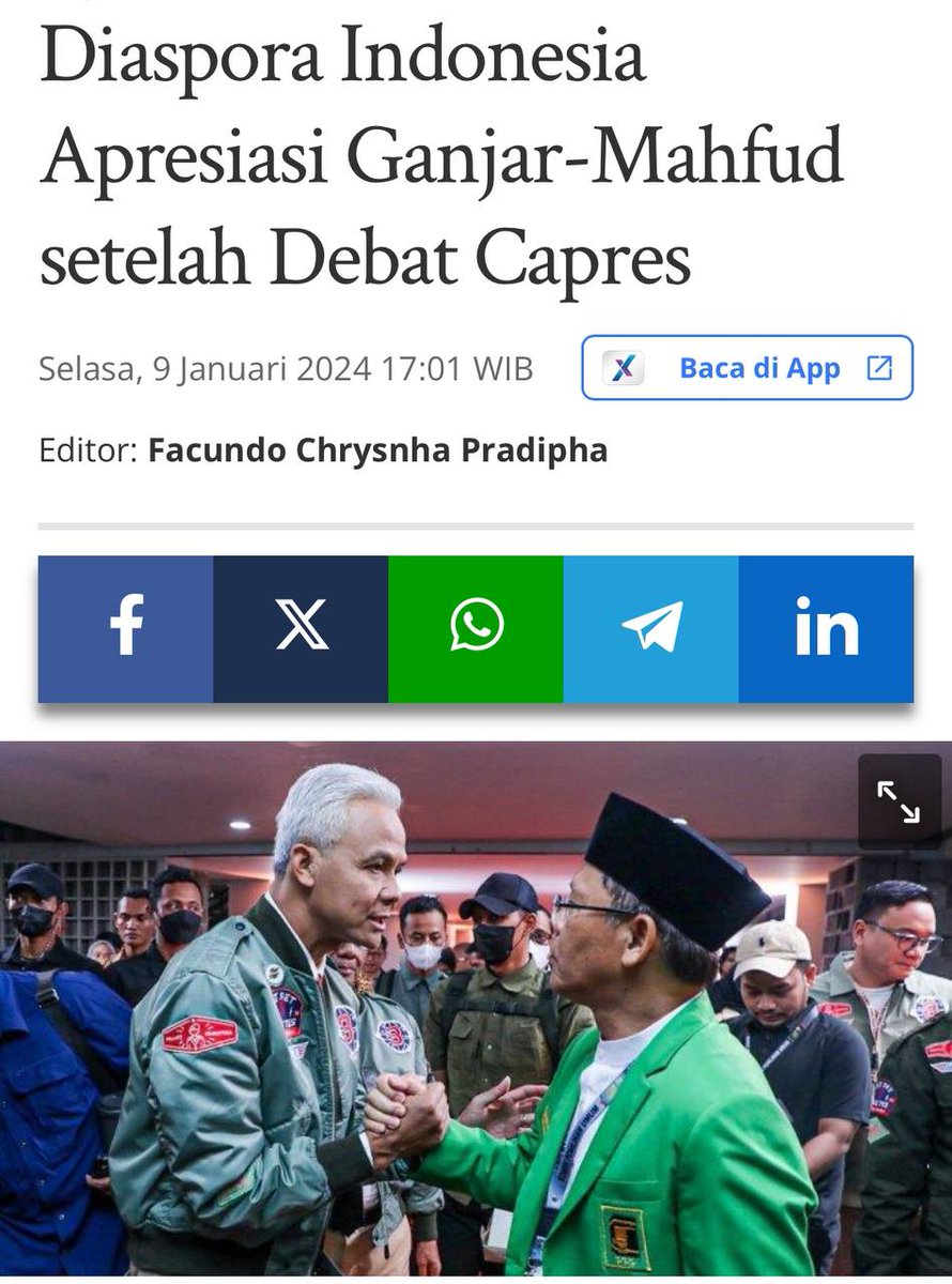 Setelah debat pilpres ketiga, apr3siasi terus mengalir dari masyarakat Jawa Barat untuk Ganjar-Mahfud yang mampu memberikan jawaban yang memukau. Bersama Ganjar, kita sejahtera @MYusfiq 
#GanjarPresidenRakyat
#GanjarMahfud2024
#M3nangDebat4
#Coblos3