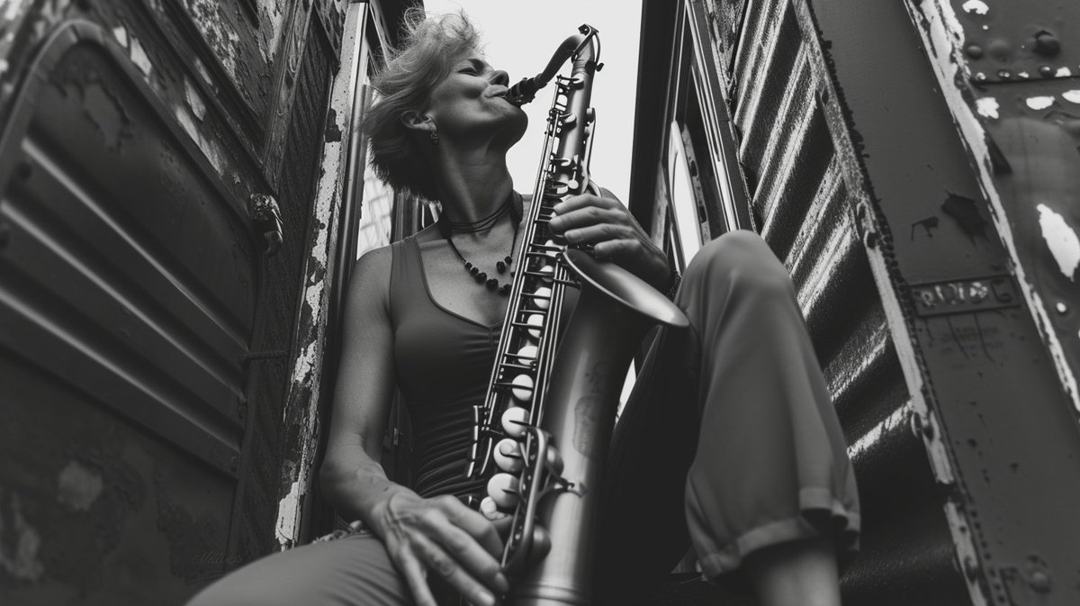 Alexeiff's tweet photo. In a stunning monochrome tableau, we witness a moment suspended in time. A figure, poised with grace, holds a clarinet—a silent ode to the melodies that linger in the spaces between notes. The industrial backdrop, with its textured decay, contrasts with the musician's smooth lines and the polished curves of the instrument. It is a photograph that whispers stories of dreams, passion, and the solitary pursuit of art.

This photograph would command attention in an urban loft or a music lover's retreat, complementing exposed brick or raw concrete elements. It celebrates the rawness of the urban and the elegance of the musical, a perfect medley for spaces designed with an industrial-chic aesthetic in mind.

#UrbanElegance #MusicianPortrait #MonochromePhotography #Clarinet #IndustrialChic #TexturedBackdrops #ArtisticSolitude #DreamsAndPassion #LoftStyleDecor #MusicInspiredArtwork