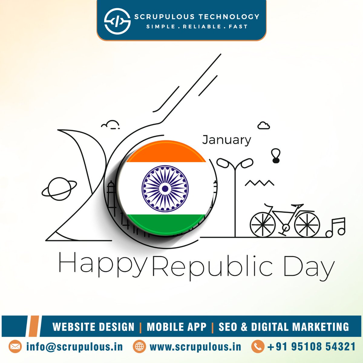 ScrupulousTech's tweet image. 🇮🇳 Happy Republic Day! 🇮🇳
Let&apos;s celebrate the spirit of unity, diversity, and freedom that defines our incredible nation. 🎉 
#RepublicDay #India #UnityInDiversity #JaiHind #26January2024 #RepublicDay2024 #गणतंत्र_दिवस