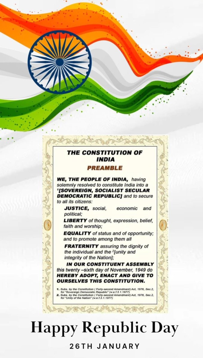 SafwanAhammed2's tweet image. Wishing you and your family a Republic Day filled with pride, honor, and the joy of being part of this incredible nation. 🇮🇳
#RepublicDay2024
#FreedomSquare