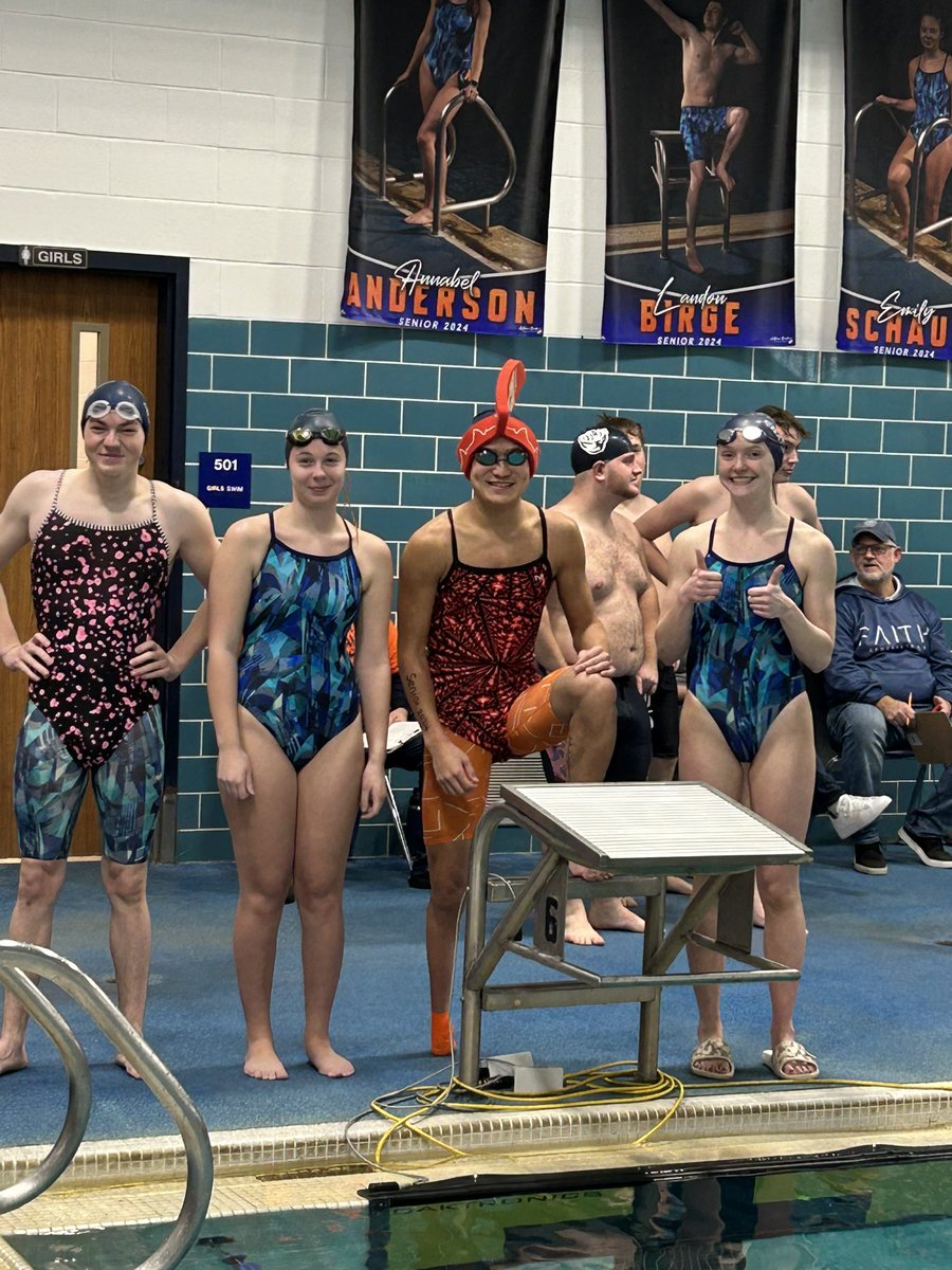 NmhsChargerSwim's tweet image. Senior Night, doesn’t get any easier, have coached several of these since they were little and first starting-❤️ you all-Emily Schaub, Sophie Morris @annabela1238 @birge_landon @Ssheetz268