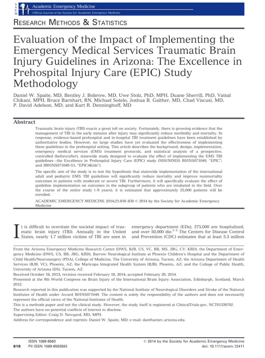 En pacientes con TCE Severo 📷
seguir este PROTOCOLO en PREHOSPITAL 📷 se asocia a mejor pronóstico 📷 más funcionalidad y más supervivencia onlinelibrary.wiley.com/doi/10.1111/ac…