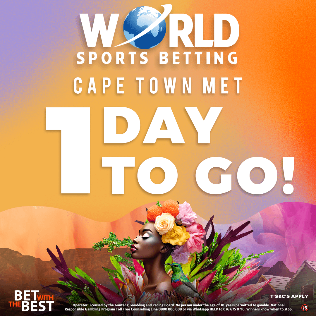WorldSportsBet's tweet photo. Only 1 Day to go till the spectacular #WSBCPTMET🏇 https://t.co/PNQt9oz2Tn