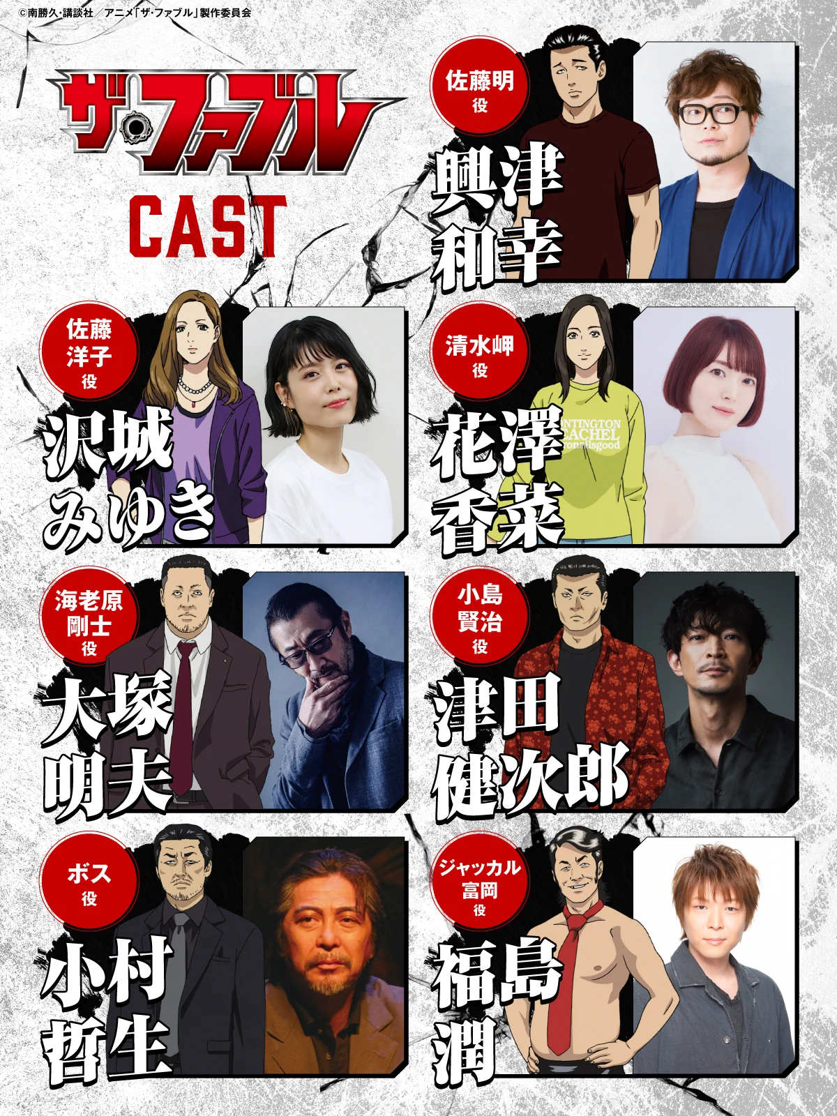 ファブル アニメ 声優