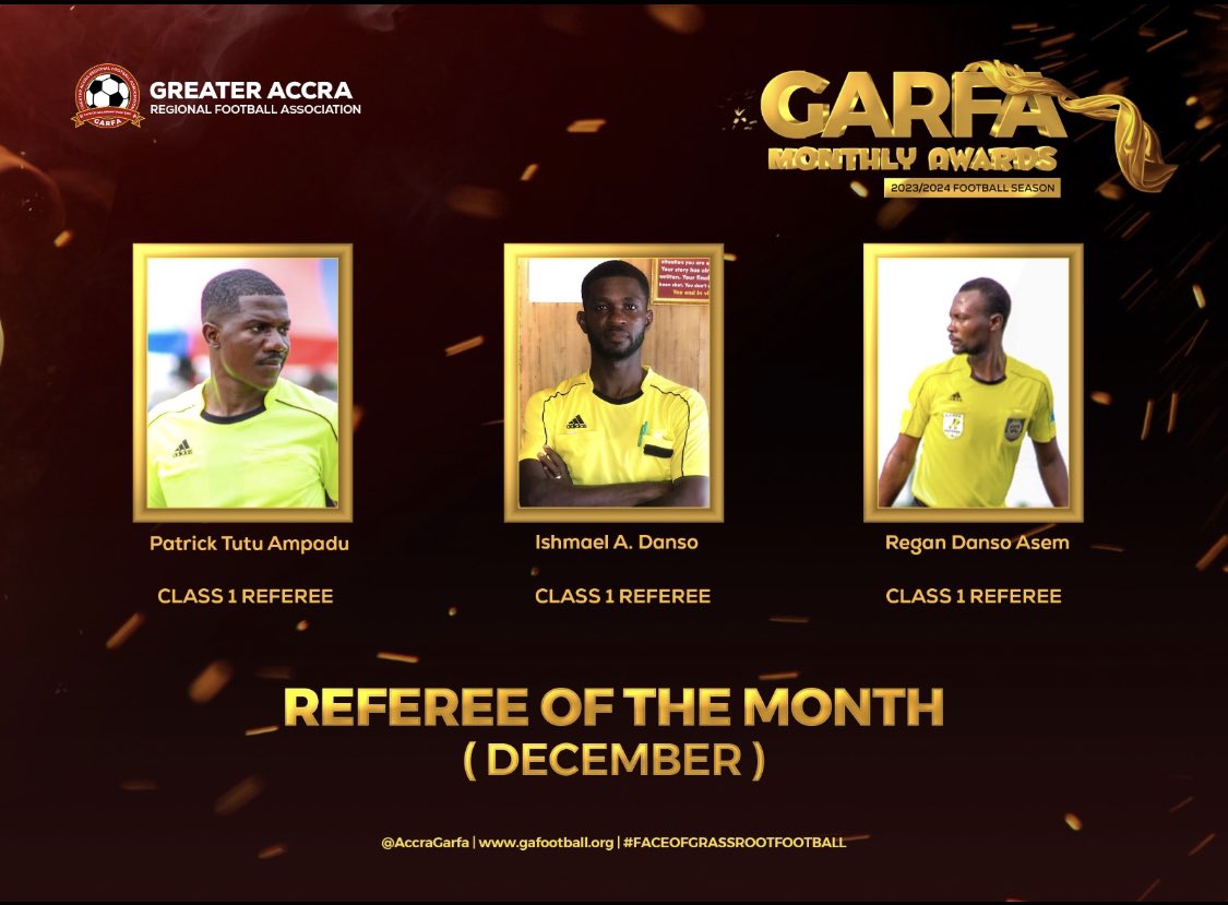 AccraGarfa's tweet photo. GARFA D2 Monthly Awards is set to happen on Thursday, February 1, 2024 @ GHALCA Conference Hall of the Accra Sports Stadium ⚽️❤️🔥🙌🏼
#faceofgrassrootfootball https://t.co/QGcw8aKWM3