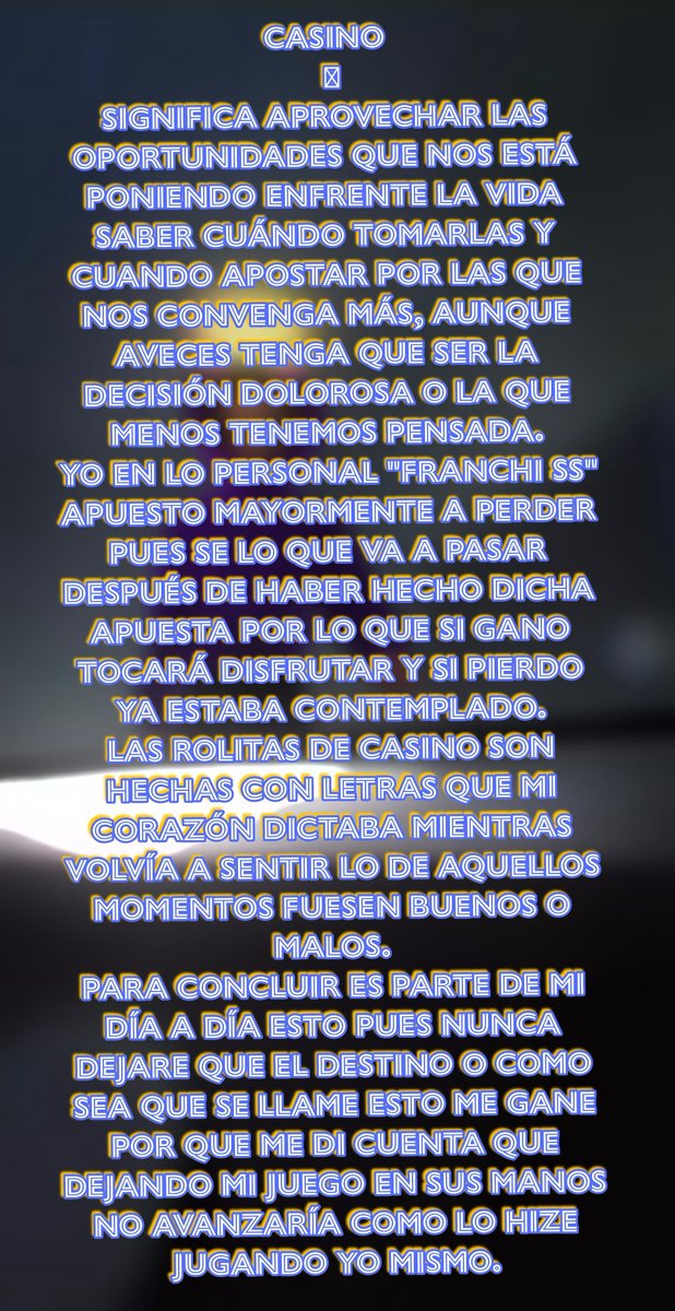 Franchi_SS's tweet photo. Un poquito del que es CASINO https://t.co/AqEC8AOuQ6