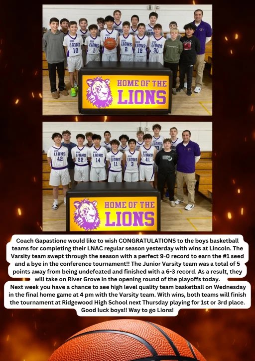 Congratulations to the Varsity Giles Lions on winning the LNAC Basketball Championship!  Great season!  #GilesMade <a href="/mguzikD80/">Michele Guzik</a> <a href="/SRabiolaD80/">Sean Rabiola</a> <a href="/NorridgeSD80/">Norridge School District 80</a>