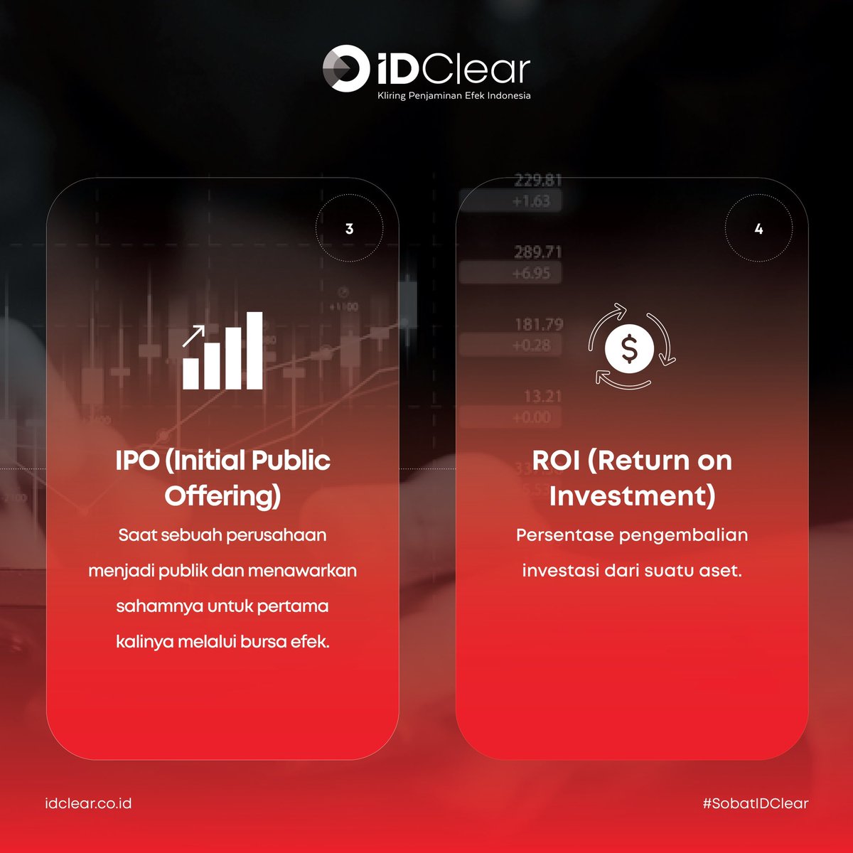 Ask_IdClear's tweet photo. Sobat IDClear, sudah mengetahui beberapa kosakata investasi berikut ini belum?

Yuk simak supaya ga bingung lagi, ya!

#IDClear #KPEI #SecureEfficient #SobatIDClear #PasarModal https://t.co/RytXPgMrXK