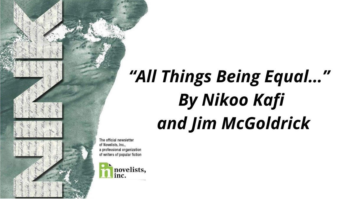 Throwback Thursday from the NINK blog: “All Things Being Equal…” by Nikoo Kafi and Jim McGoldrick.
ninc.com/nink-all-thing…

#NinkKnowledge #writerslife #writers #author #NINC #NINCauthor #writing #amwriting #writingtips #amediting #writingcommunity #businessofwriting