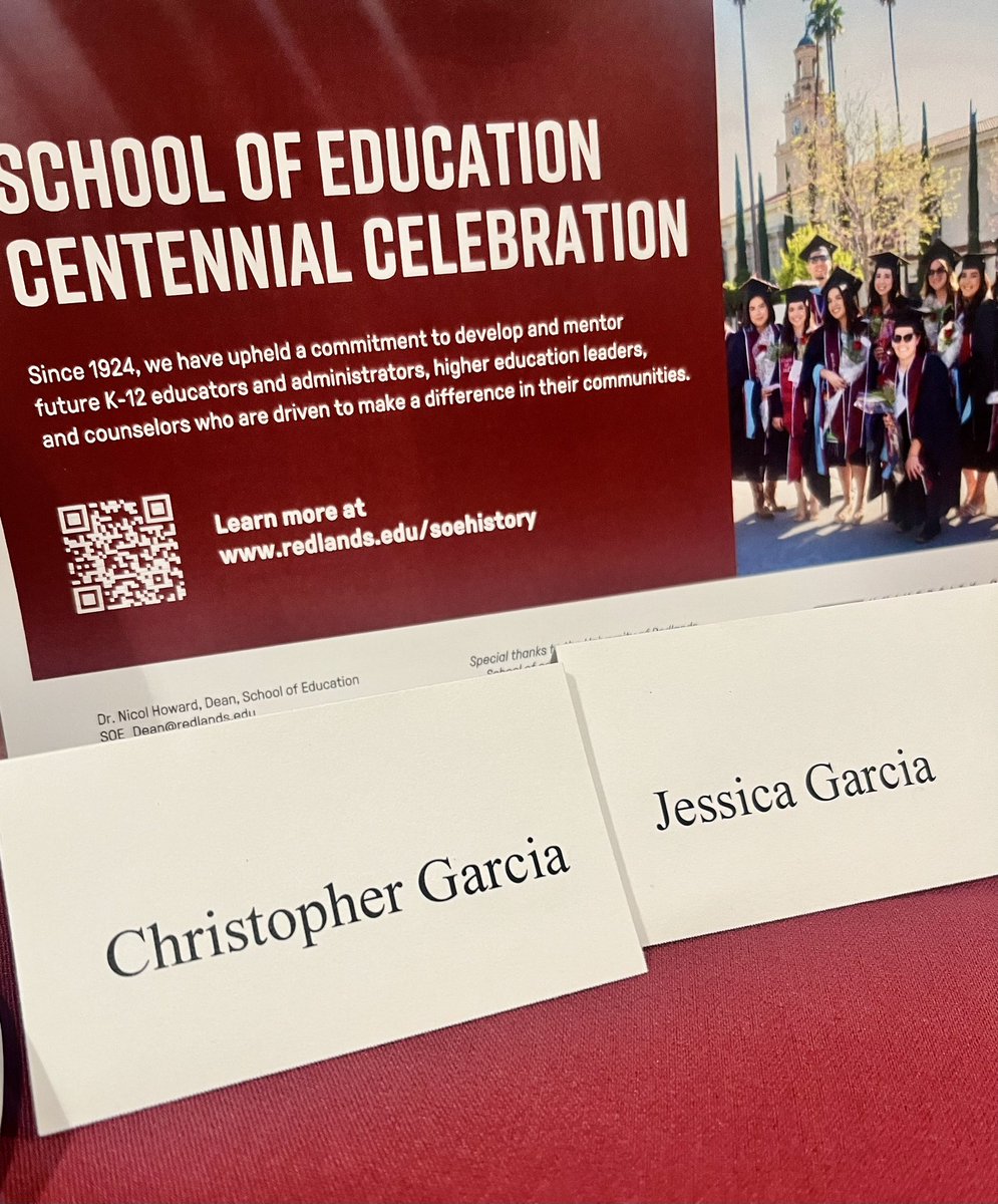 CBOJess's tweet photo. Enjoying a lovely evening celebrating the @UofRedlands School of Education. It’s quite inspiring to hear the history and stories of those who serve our students in our community. https://t.co/onOGAxndiX