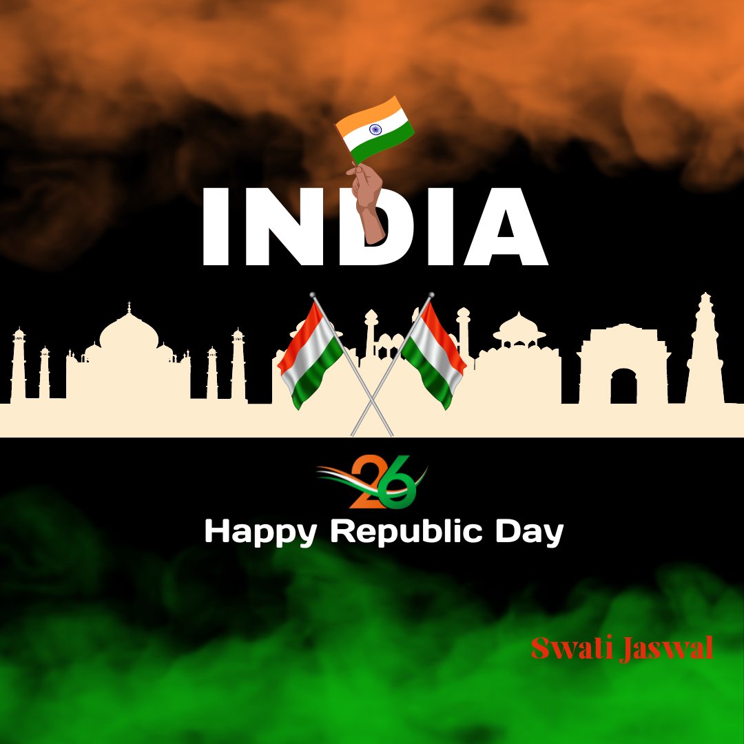 jaswal_swati's tweet photo. #RepublicDay  Greetings! Warm wishes to all on this significant day. May the essence of unity and progress propel us towards a prosperous future for our beloved nation. Let's honor the values of democracy &amp; diversity that define the uniqueness of India. Jai Hind #ProudToBeIndian https://t.co/9PrIuqAC37