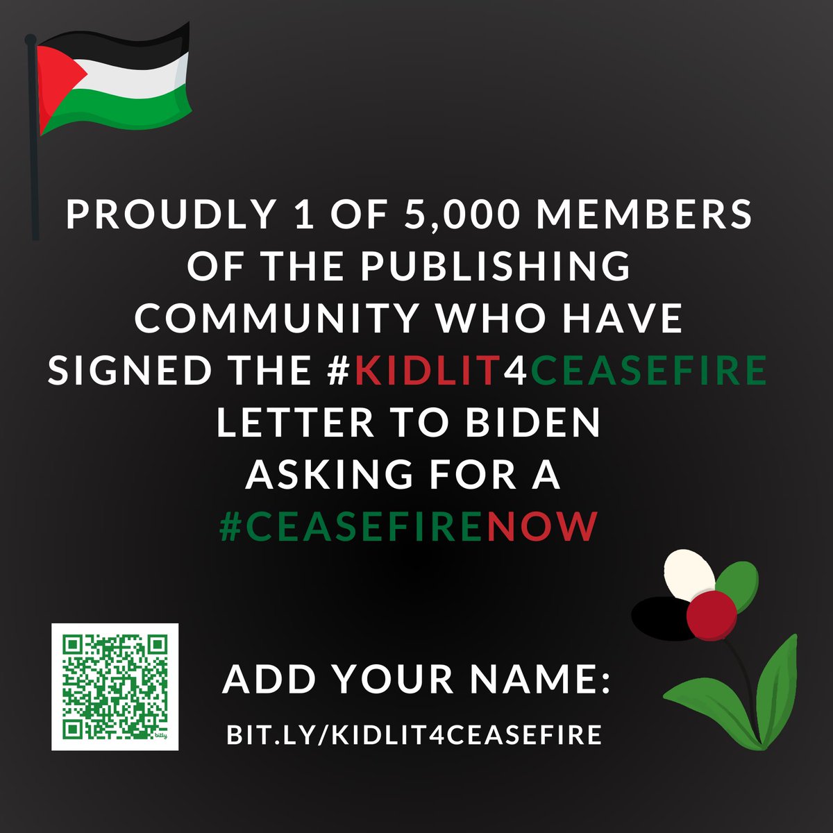 The #KidLit4Ceasefire letter is 5,500+ strong

There is no business as usual during genocide, so raise your voice everywhere. Share this in your group chats. Email it to your coworkers. Yes you might make someone uncomfortable about their silence, but so what? This is a GENOCIDE