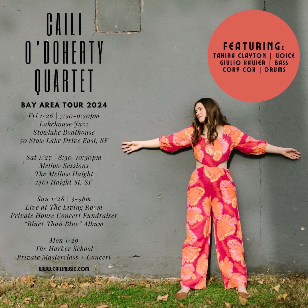 Surprise Bay Area Tour this weekend! Hope to see you 🪴🌿🌱 

#bayareajazz #mellowsessions #lakehousejazz #sfjazz #cailimusic #bam #cailiodohertyquartet