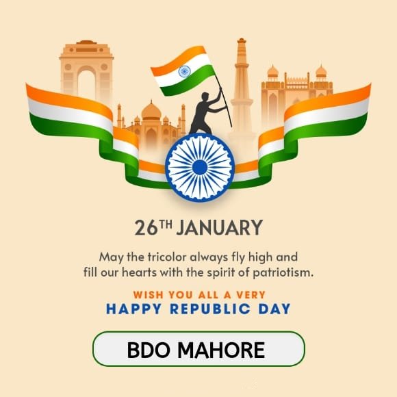 BDOMAHORE's tweet photo. Wishing you a Happy Republic Day filled with pride, love and the determination to contribute to the progress of our great nation.
#RepublicDay2024 https://t.co/n7bBVGteVy