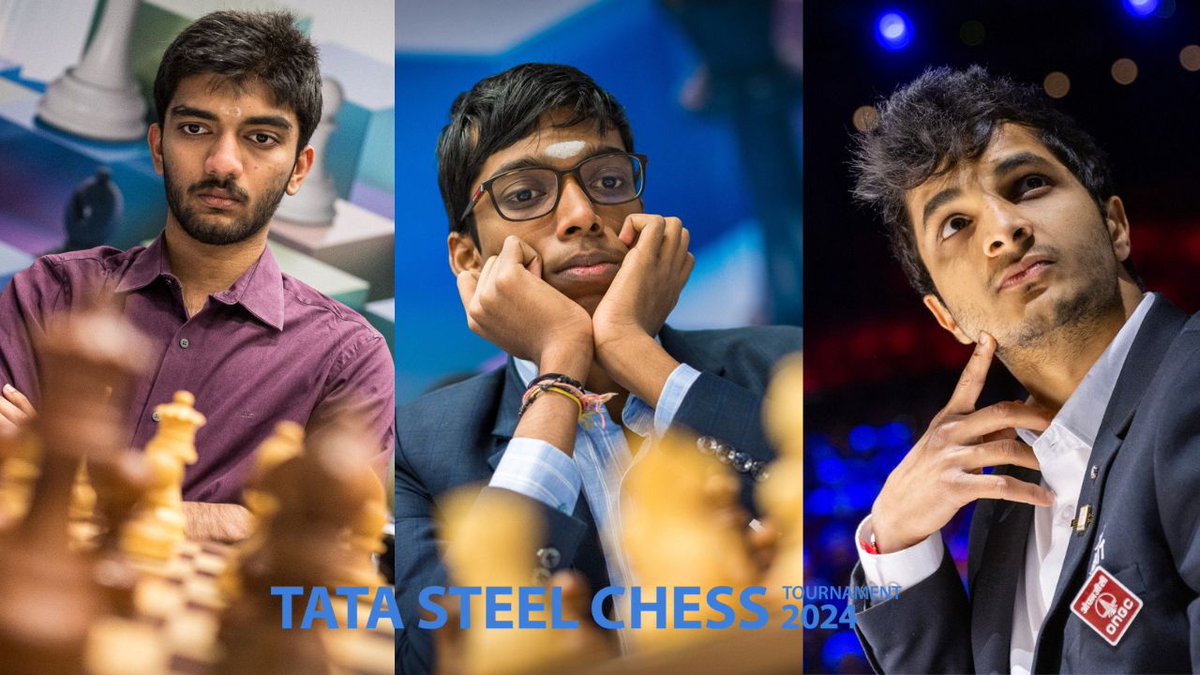 nikchess's tweet image. टाटा स्टील मास्टर्स 2024: क्या गुकेश , प्रज्ञानन्दा और विदित में से कोई जीतेगा खिताब ?
@tatasteelchess @FIDE_chess #Round10 #HindiReport @ChessbaseIndia @ChessbaseHindi 
शतरंज का विम्बलडन कहे जाने वाले टाटा स्टील मास्टर्स शतरंज 2024 अब अपने अंतिम पड़ाव पर आ गया है और अब जबकि