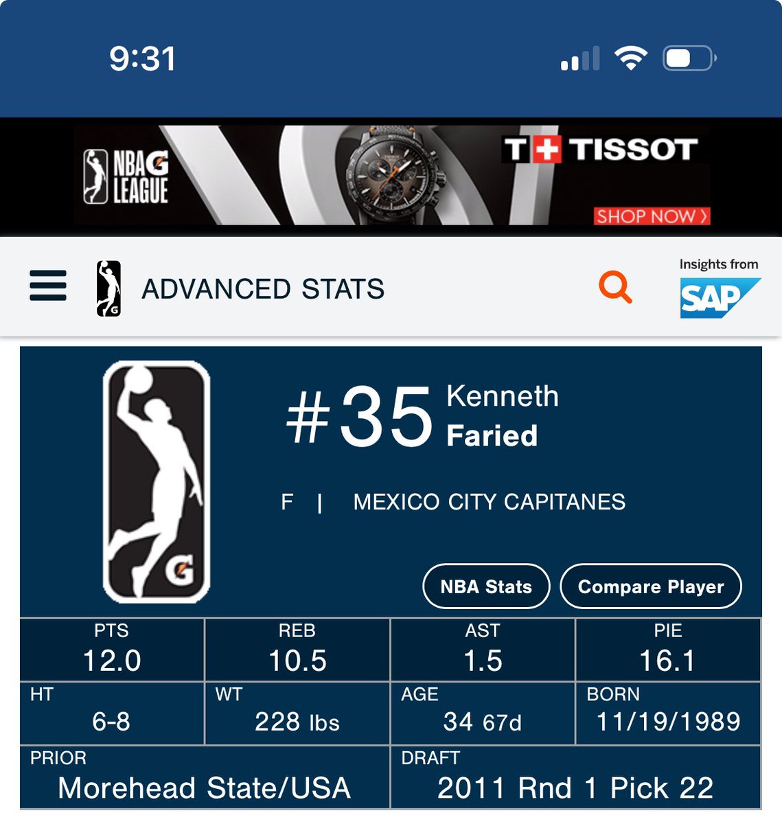 Was looking through gleague stats to find Kobe Brown but instead I stumbled upon Kenneth Faried. Can’t believe this man is still balling and that he’s only 34 #NBA #GLeagueAlum #NBAonTNT