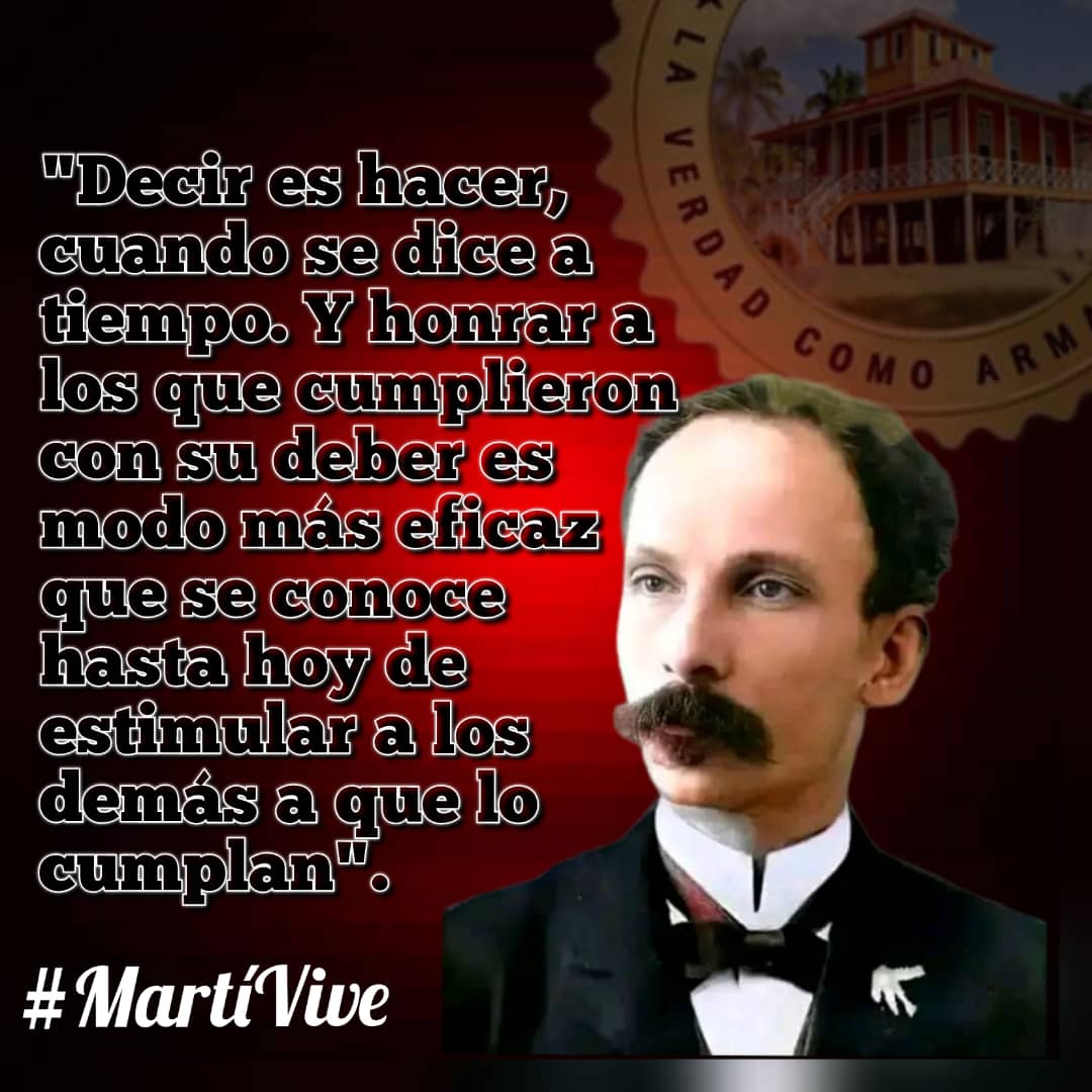 Hoy podemos repetir aquella frase martiana: “Hemos peleado como hombres y algunas veces como gigantes para ser libres”. #CabaiguánEduca #MartíVive #SanctiSpíritusEnMarcha