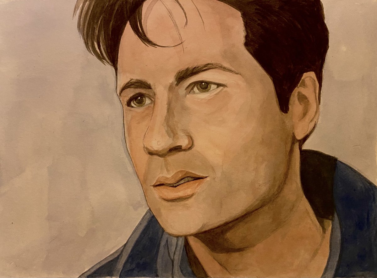 A baby Fox Mulder (David Duchovny) from The X-Files pilot episode. Watercolour on paper. 

#thexfiles #txf #watercolour #watercolor #painting #davidduchovny #foxmulder #fanart #portrait