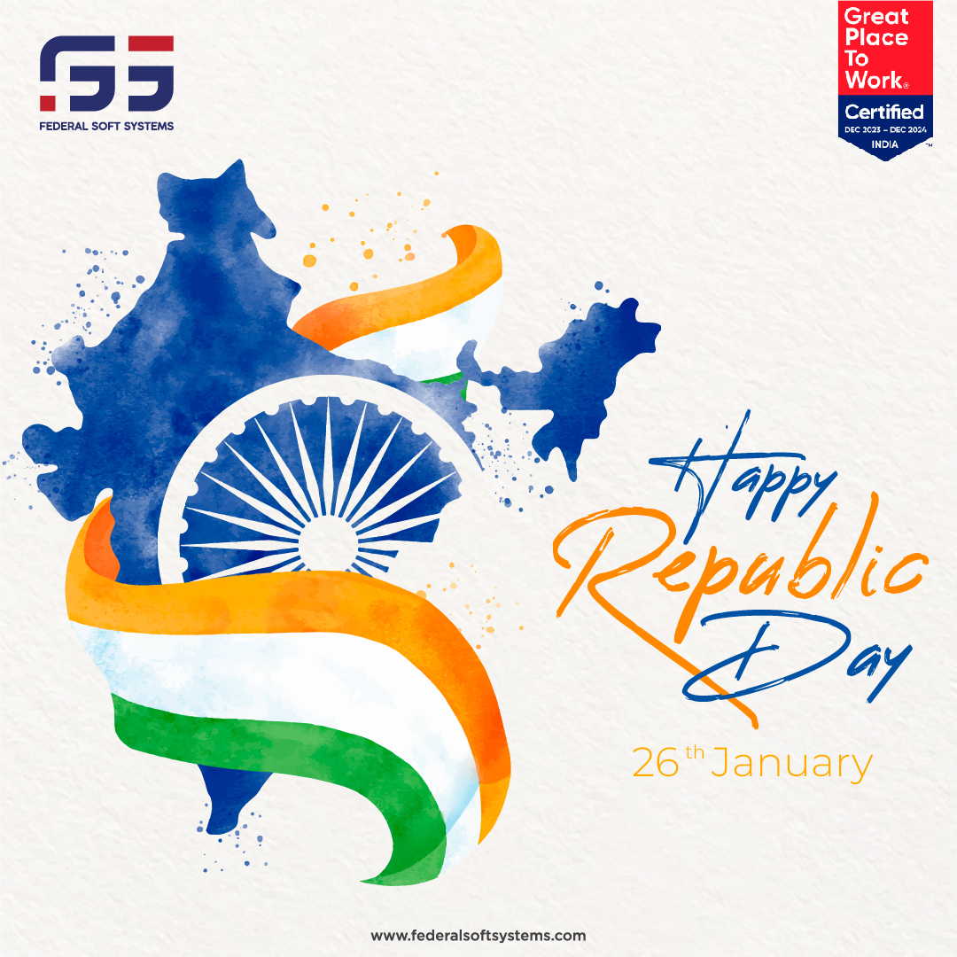 May the colors of our flag inspire us to dream big and build a brighter future for all. Happy Republic Day! 

#Federalsoftsystems #fss #RepublicDay #ProudIndian #JaiHind #RepublicDay2024 #IndiaCelebrates #ConstitutionDay #UnityInDiversity #NationalPride #SaluteTheTricolor