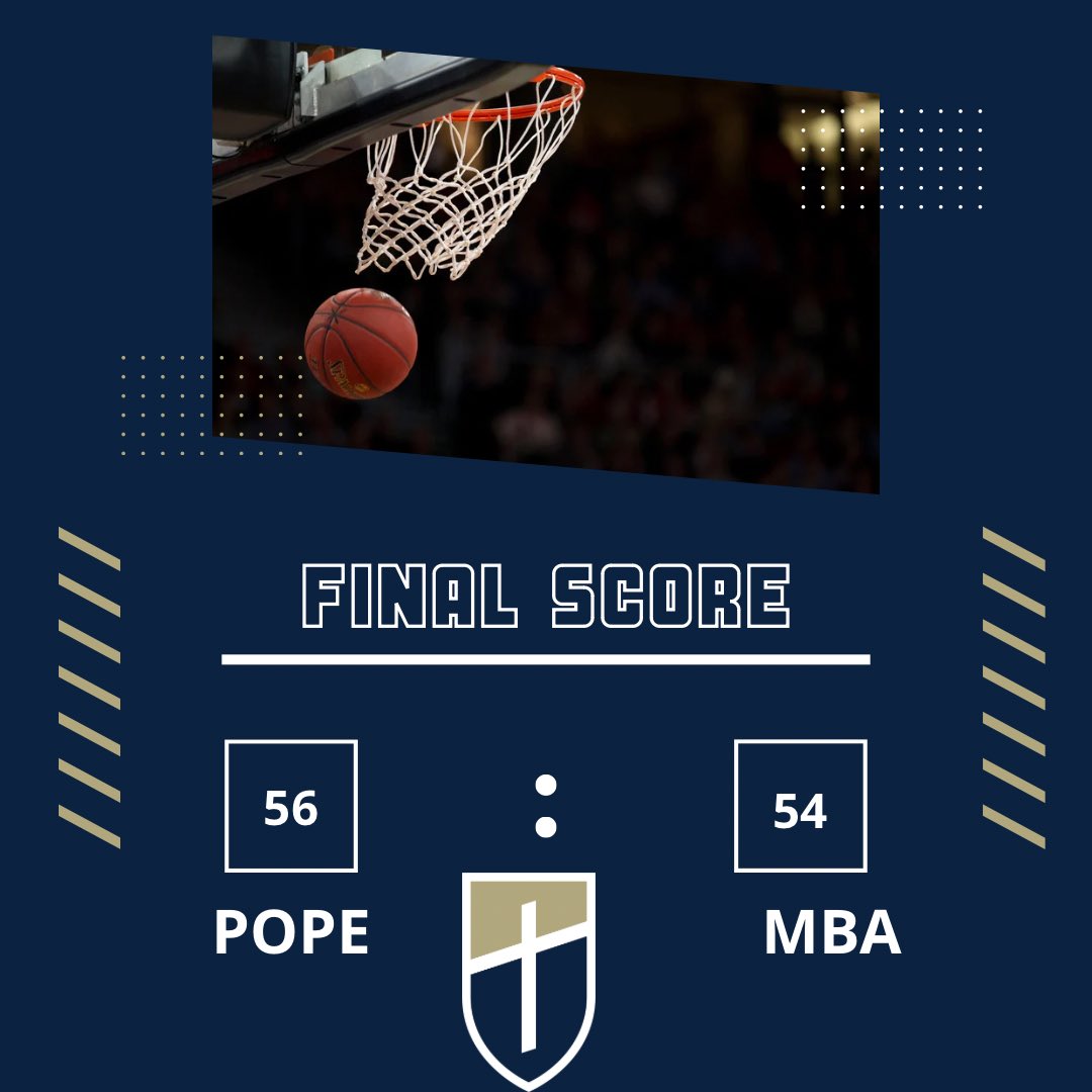 JPII Mens Basketball Team (@jpiimbb) on Twitter photo Survived a nailbiter vs MBA. Move to 5-0 in the region and 18-2 on the season. Another big region matchup at Brentwood Academy on Saturday.
Led by <a href="/jtalleyyy/">jarron</a> 17 pts
<a href="/AntonioW05/">Antonio Wilkerson</a> 12pts
<a href="/osbycavin11/">Osby Cavin</a> 11pts
<a href="/FredBailey1k/">Fred</a> 7pts
<a href="/TreyPearson_2/">Trey Pearson</a> 6pts
<a href="/kamdendays2025/">Kamden Days</a> 3pts Survived a nailbiter vs MBA. Move to 5-0 in the region and 18-2 on the season. Another big region matchup at Brentwood Academy on Saturday.
Led by <a href="/jtalleyyy/">jarron</a> 17 pts
<a href="/AntonioW05/">Antonio Wilkerson</a> 12pts
<a href="/osbycavin11/">Osby Cavin</a> 11pts
<a href="/FredBailey1k/">Fred</a> 7pts
<a href="/TreyPearson_2/">Trey Pearson</a> 6pts
<a href="/kamdendays2025/">Kamden Days</a> 3pts