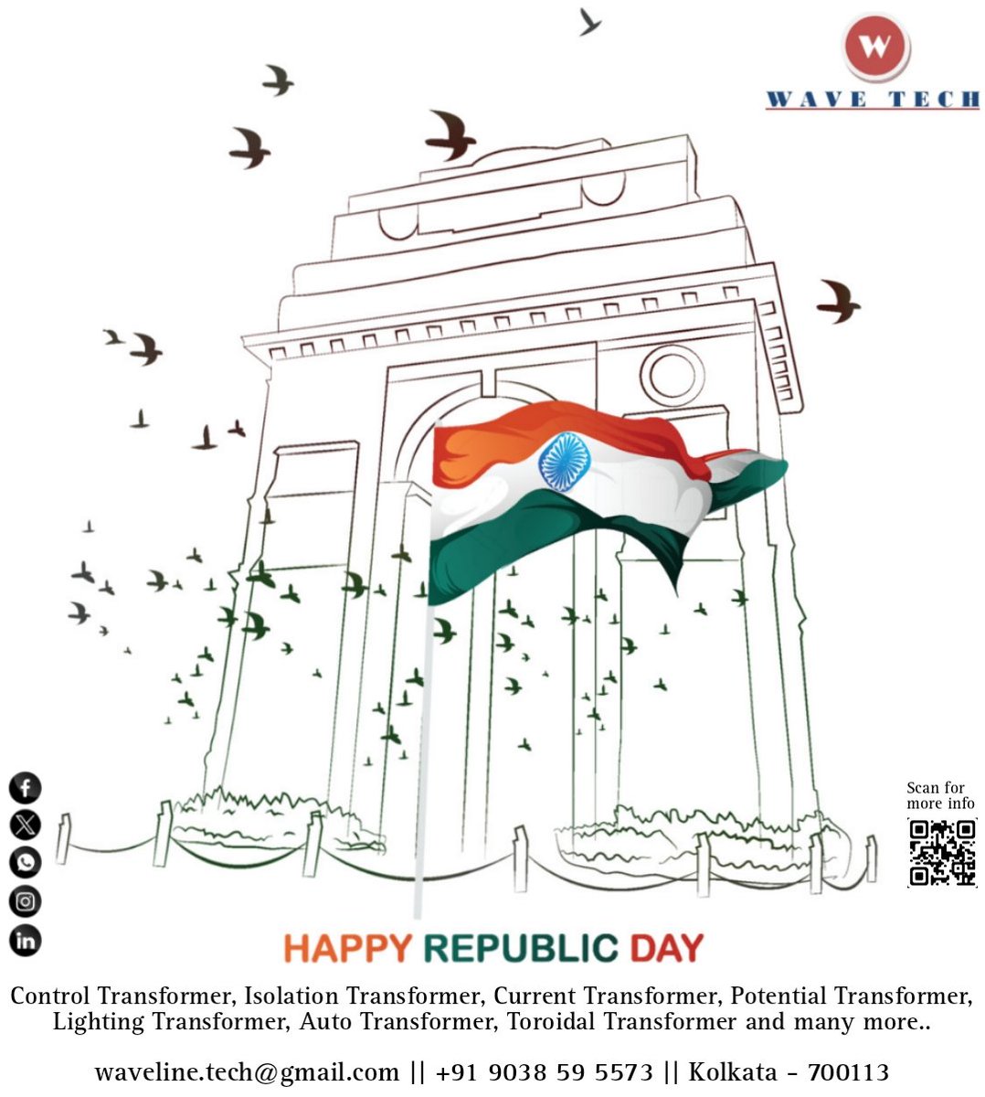 wave_tech2000's tweet image. On this day of pride and patriotism, let&apos;s unite to build a future where every citizen can thrive..
@wave_tech2000 wishing you and your family a Happy Republic Day!!
#RepublicDay #JaiHind #WaveTech 

For more info contact us on : 9038595573
Or mail us to : waveline.tech@gmail.com