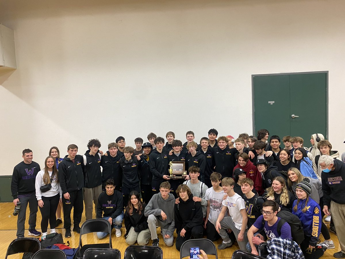 GOWHS_Wrestling's tweet photo. NLCC conference champs! Bulldogs remain undefeated in conference and took care of business tonight with a big 64-12 win against Grayslake Central! #GoDogs https://t.co/BOmPfbT0jR