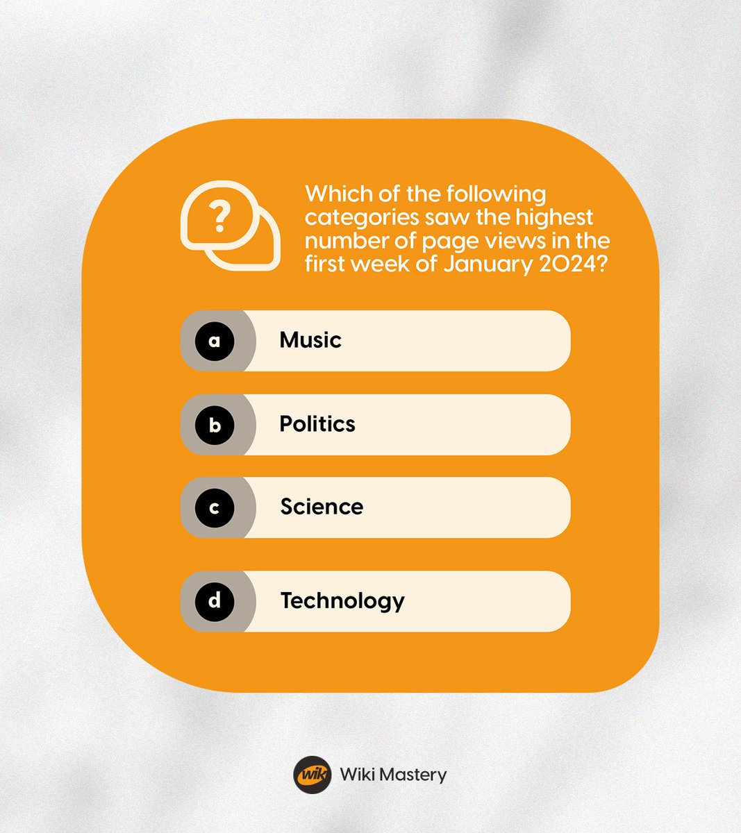 WikiMastery's tweet photo. Do you know what topics have captivated the world's online minds in 2024? Put your Wikipedia knowledge to the test with this quiz on the most popular categories!
.
.
.
.
#WikiTrends #ContentInsights #wikimastery #wikipedia #wikipediaediting #wikipediawriting #contentcreation https://t.co/YwjGNOgSvN