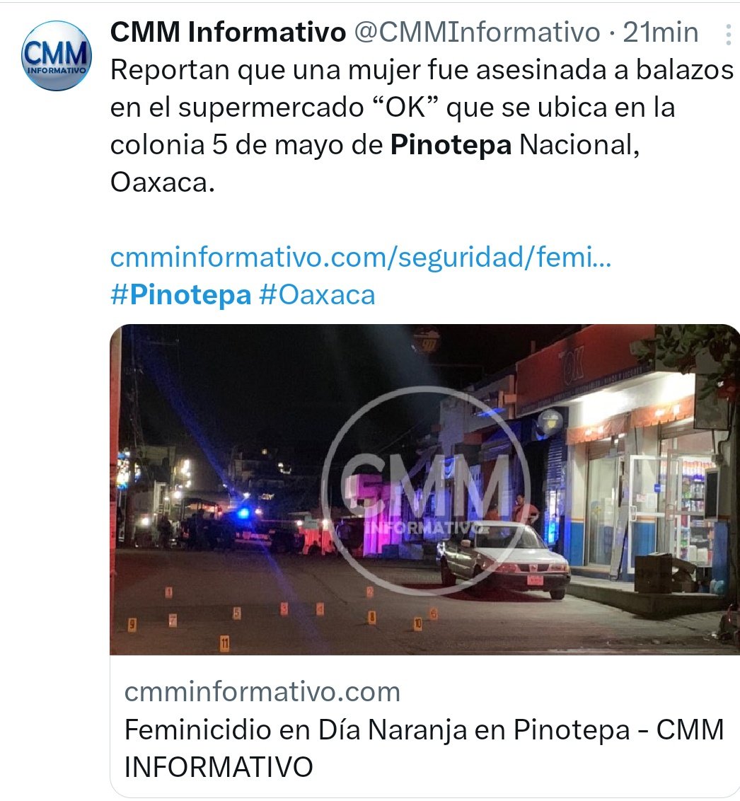 Replica_Tweets's tweet photo. #oaxaca Percepción fallida: hoy 3 #homicidios #dolosos

1 ejecutado en #coatlan
2 ejecutada en #pinotepa
3 ejecutado en San #DionisiodelMar

Esa realidad que pone las cosas en su justa dimensión; Oaxaca empieza a preocupar a la federación, tomando el camino de sus vecinos https://t.co/WCXs0Oa3QS