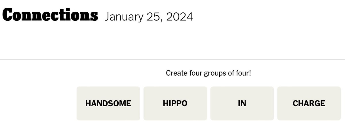 KJasonBryan's tweet image. I love when the random row of Connections words is a mood.