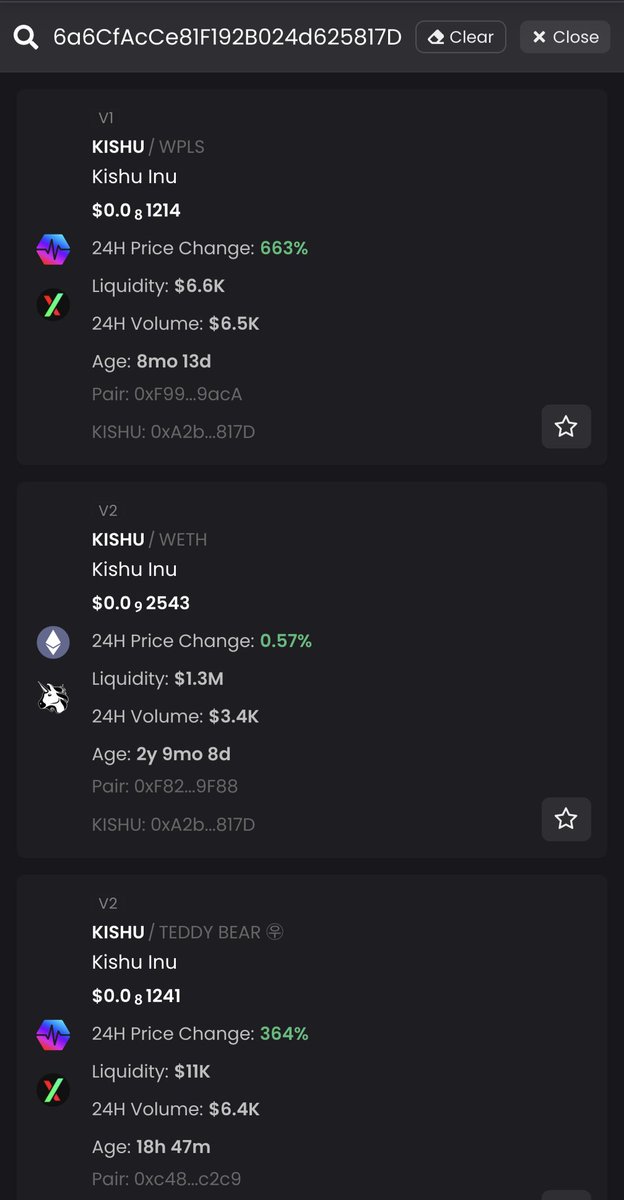 snowflaksociety's tweet image. Same contract from ethereum, price running away from eth chain. #kishuinu guys kicked me out of their telegram for trying to tell them they all got free exact duplicate of their wallets on #PulseChain

@JakeGagain
@cryptojourneyrs
CA: 0xA2b4C0Af19cC16a6CfAcCe81F192B024d625817D
