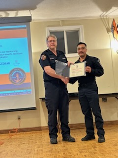 PARA_Rescue's tweet photo. 0ur 2024 season begins with a review of our 2023 taskings. But the highlightof the night is handing out @CCGACA service awards to our members. Wonderful to see so many reaching 5 years of service with CCGA. #safeandtrusted https://t.co/RLwPSBGplU