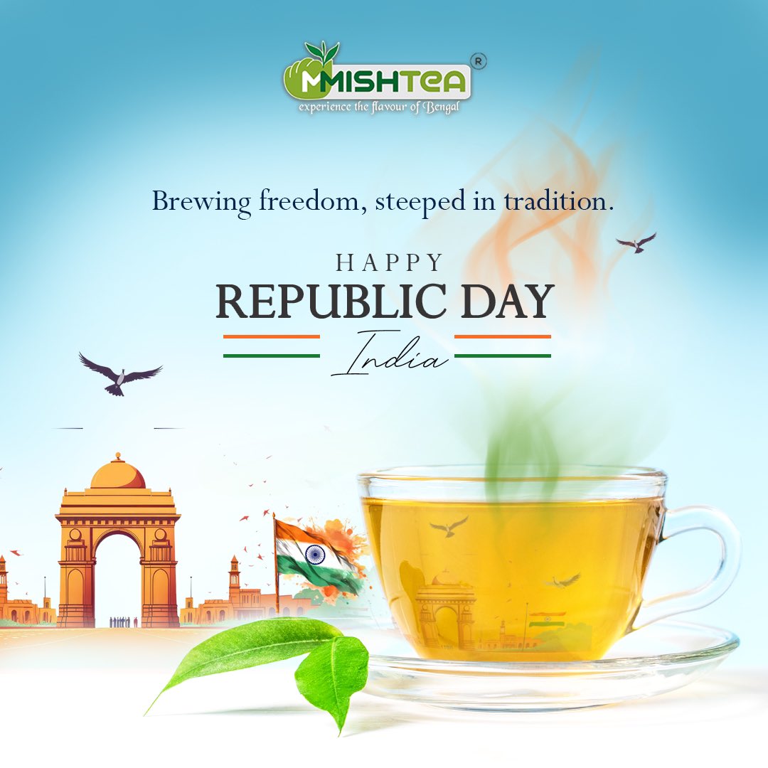 mmishtea's tweet photo. Sipping on patriotism, one cup at a time. Happy Republic Day! 

#Mmishtea #TeaForThought #RepublicDayBrew #CupOfUnity #SipTheNation #TeaLoversIndia #FlavorsOfFreedom #PatrioticInfusion #BrewingHarmony #TeaTimeTradition #IndependenceInEverySip #MemorableMoments #Tea #Cheers https://t.co/MKmRgkbYeM