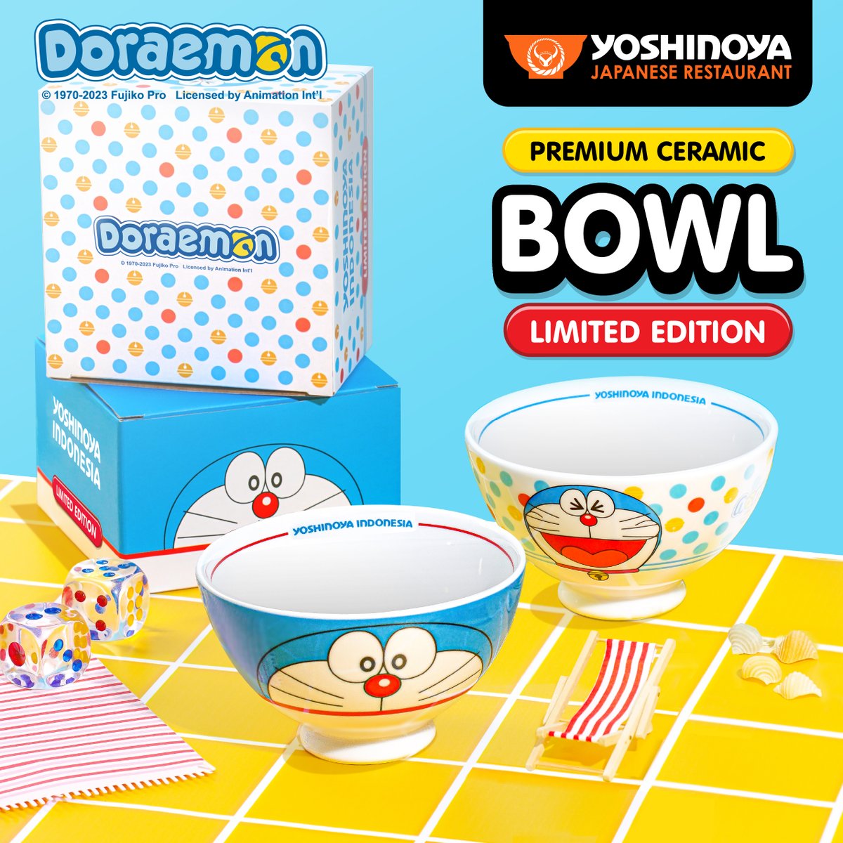 Hari gini belum koleksi Bowl Doraemon? RUUGI DOONG!

Yuk koleksi keduanya!

Ada 2 design Bowl #DoraemonKeYoshinoya yang wajib banget dikoleksi nih...

Official Merchandise Doraemon tersedia lewat Dine In, Takeaway, Delivery dan Ojol!