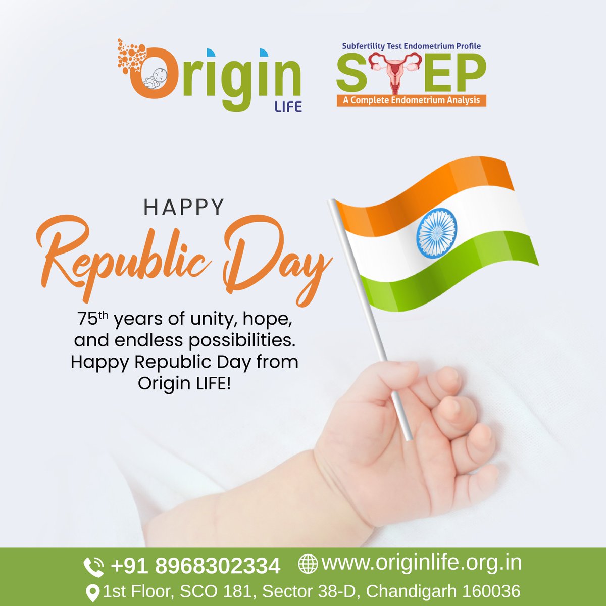 OriginLIFEFC's tweet photo. 75th years of unity, hope, and endless possibilities. Happy Republic Day From Origin LIFE!  🇮🇳 🇮🇳
#RepublicDay2024 https://t.co/cHj5BVEIHN