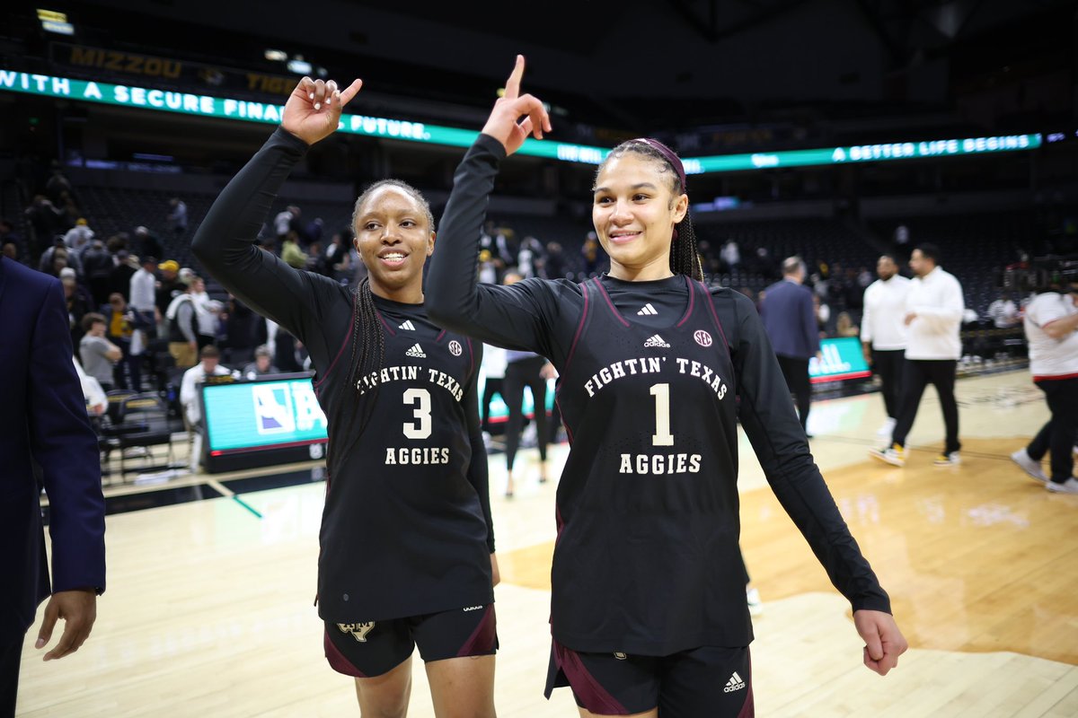 Nothing better than a road win 🤞 #GigEm | #TOUGH