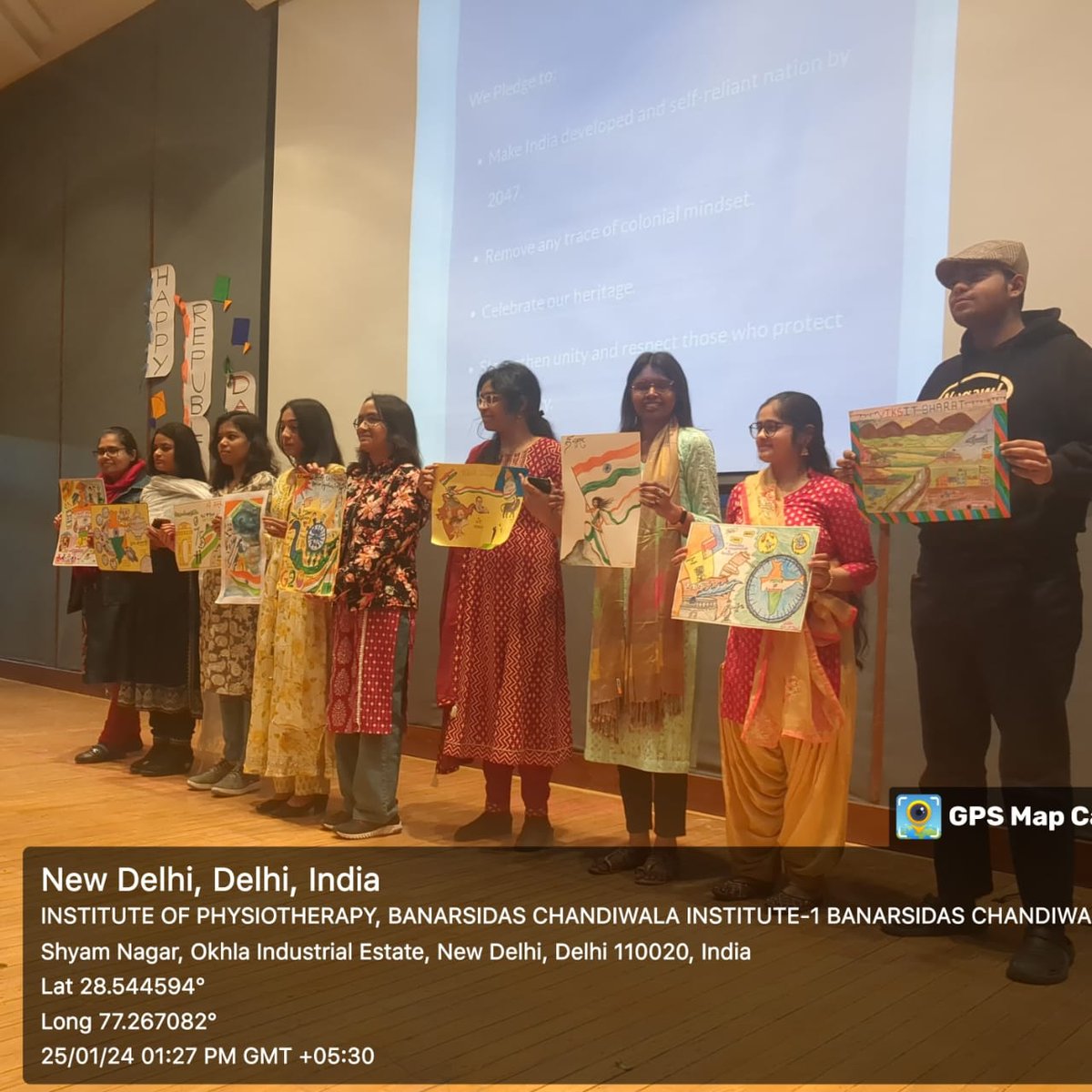 BanarsidasP's tweet image. The NSS Cell of Banarsidas Chandiwala Institute of Physiotherapy celebrated Republic day on 25th-Jan-2024.  
#Republicday  #BCIP #ggsipu #NSS #patriotism #Viksitbharat  #National