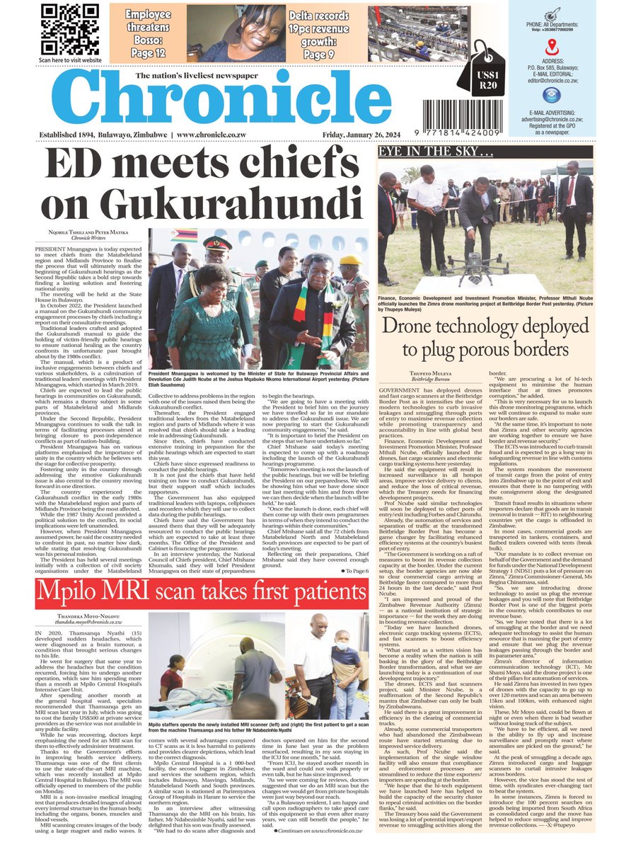 ZimMediaReview's tweet image. #FrontPages today