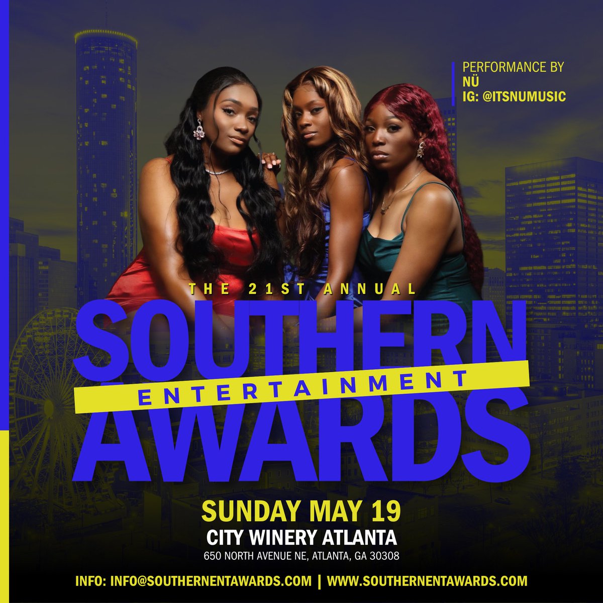 Welcoming to the stage @itsnumusic (Jackson, MS) performing LIVE at the 21st Annual Southern Entertainment Awards • Sunday May 19th, 2024 • City Winery-Atlanta 

🎟: available at @citywineryatl 

#music #networking #entertainment #media