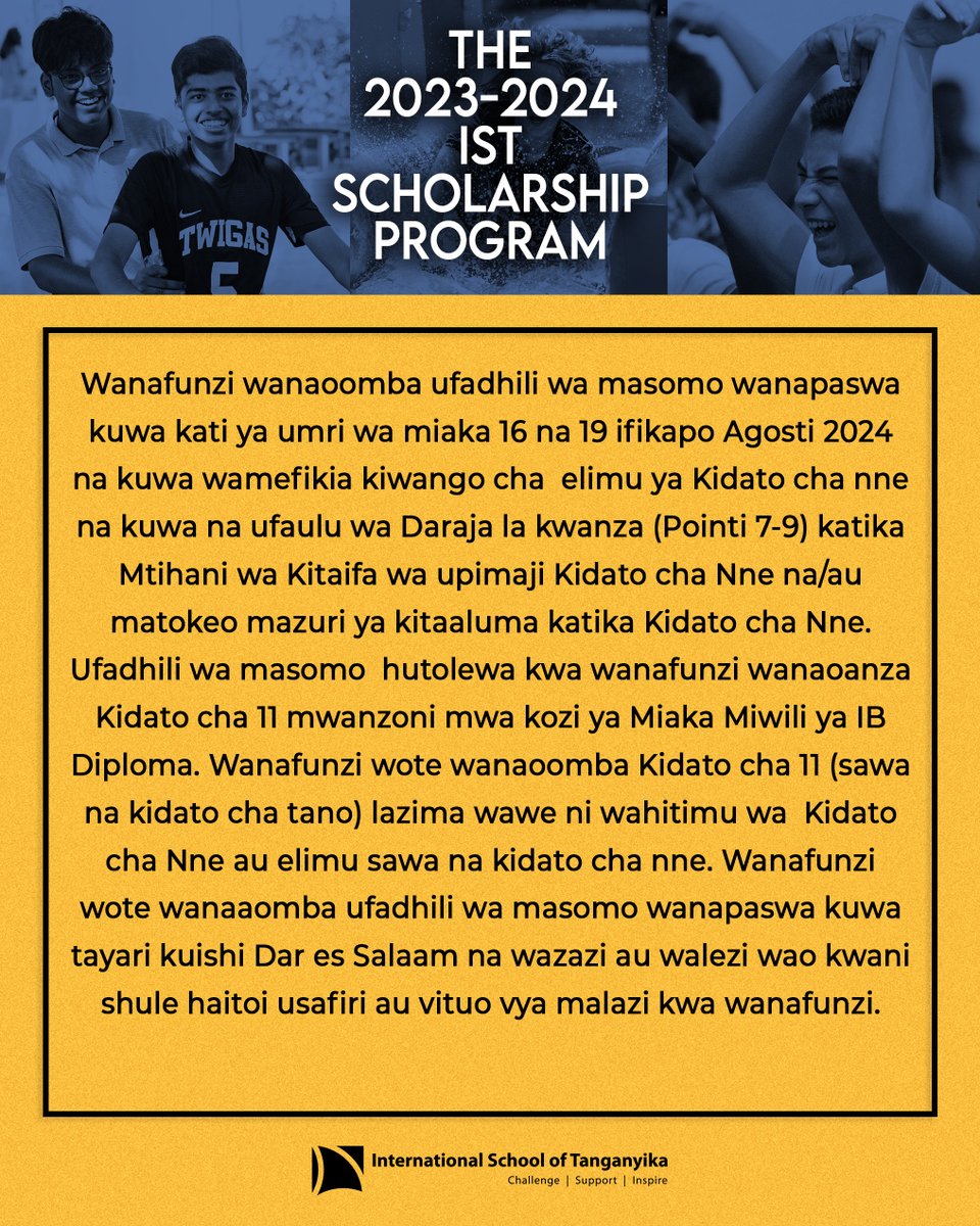 We are thrilled to announce our esteemed IBDP  scholarship program at IST.  Apply now and start your journey of endless  possibilities! lnkd.in/dtgpyhU8
