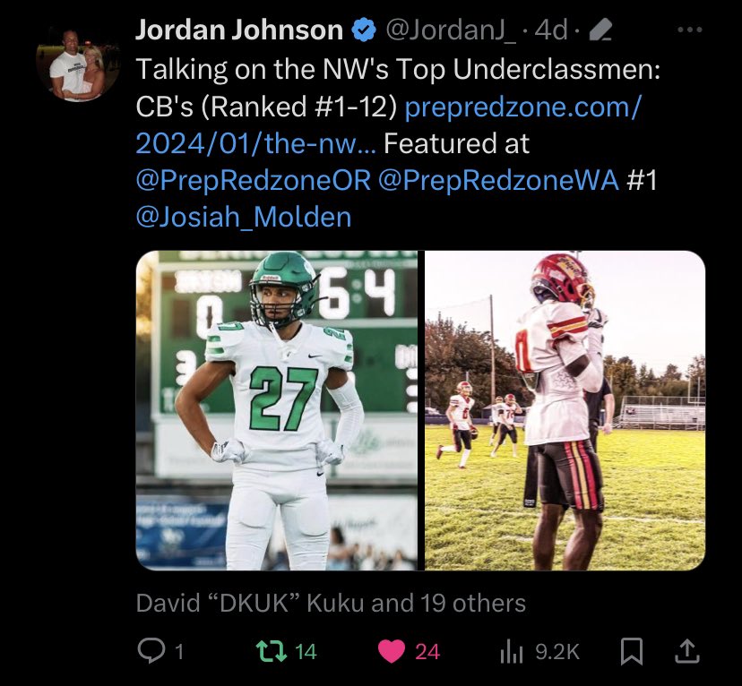 Grateful for the write up and to be ranked in the top 12 corners in the PNW by <a href="/JordanJ_/">Jordan Johnson</a> ! 
Just getting started
