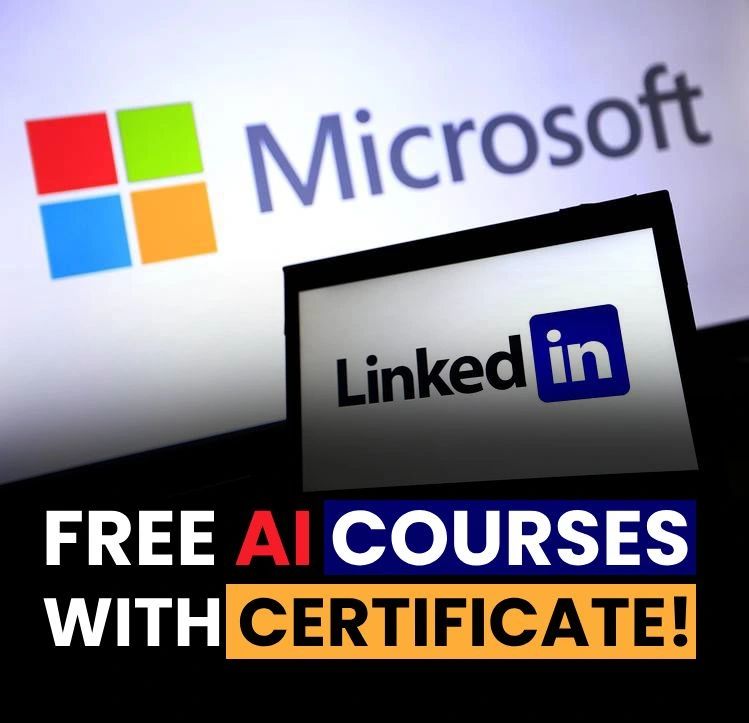 ahuja_priyank's tweet image. Microsoft &amp;amp; LinkedIn released 15 Professional Certificate in Generative Al🤩

No prerequisites or fees required.

𝐑𝐞𝐩𝐨𝐬𝐭, 𝐋𝐢𝐤𝐞 &amp;amp; 𝐂𝐨𝐦𝐦𝐞𝐧𝐭 “𝐅𝐫𝐞𝐞 𝐂𝐨𝐮𝐫𝐬𝐞𝐬” for better reach with your network to help more folks 🎯😍

1️⃣ 𝐈𝐧𝐭𝐫𝐨𝐝𝐮𝐜𝐭𝐢𝐨𝐧 𝐭𝐨 𝐀𝐥:…