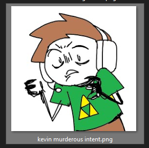 eightyuh's tweet photo. just want u all to know this unused comic panel "kevin murderous intent.png" lives on my harddrive https://t.co/q281sibrvz
