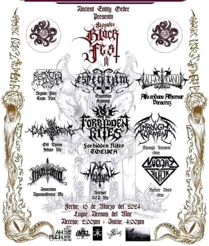 ProduccionTour's tweet photo. Les presentamos nuestro cartel Final para nuestra tercera Edición del único Festival Metalero en la playa 

Tour CDMX: $1,600 
🔥 Viaje redondo
🔥 Acceso al evento
Tour a cargo de Ángel Tour Producción y Metal Dogs 
Acceso: $600 https://t.co/4QeSml3VTC