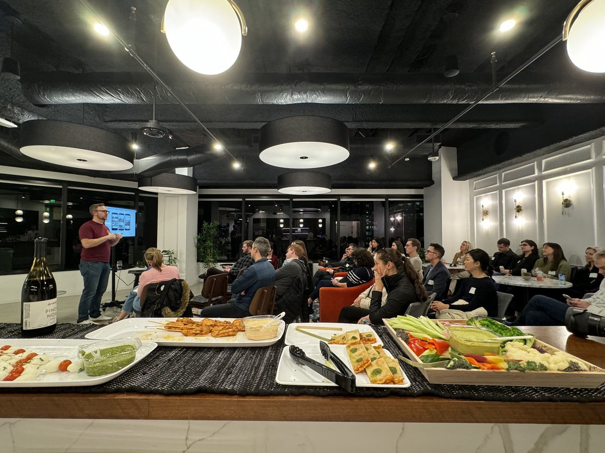 Aaron Cannon (@aaronlcannon) on Twitter photo Incredible night talking about research, AI, and research with AI. Hosted by <a href="/OutsetAI/">Outset</a> .
Thanks for being amazing partners with <a href="/jess/">Jessica Verrilli</a>, <a href="/aunder/">April Underwood</a> !
And thank you for being our speaker and inspiration <a href="/jessscon/">Jess Holbrook</a> for the evening. Incredible night talking about research, AI, and research with AI. Hosted by <a href="/OutsetAI/">Outset</a> .
Thanks for being amazing partners with <a href="/jess/">Jessica Verrilli</a>, <a href="/aunder/">April Underwood</a> !
And thank you for being our speaker and inspiration <a href="/jessscon/">Jess Holbrook</a> for the evening.